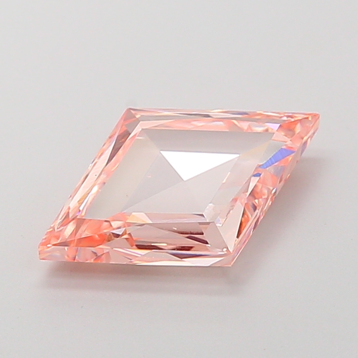 2.45 ct Lozenge lab grown diamond Fancy Intense Pink VS1