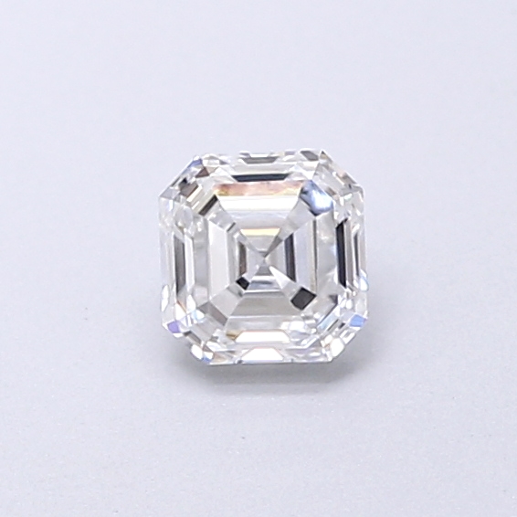 Actual 0.29 carat E Asscher lab-grown diamond