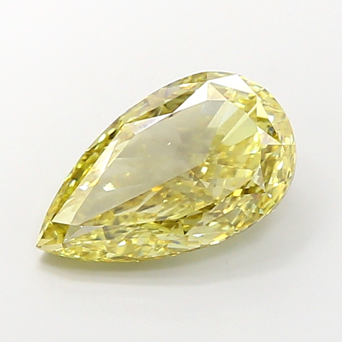 5.01 ct Pear Fancy Intense Yellow Lab-Grown Diamond
