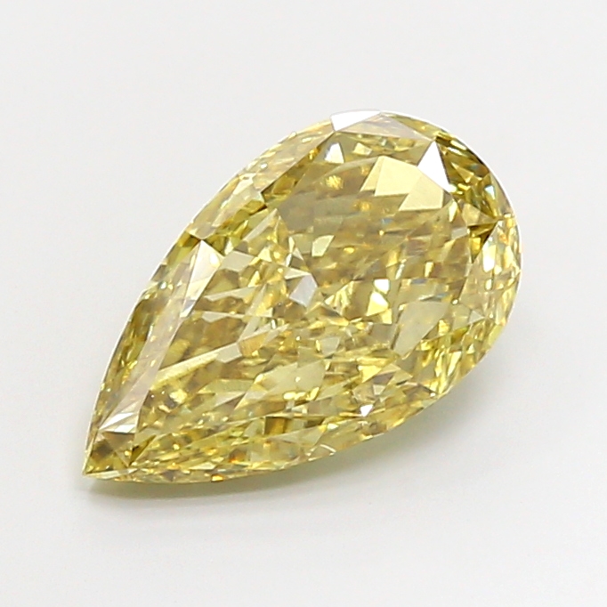 5.01 ct Pear Fancy Intense Grayish Yellow Lab-Grown Diamond