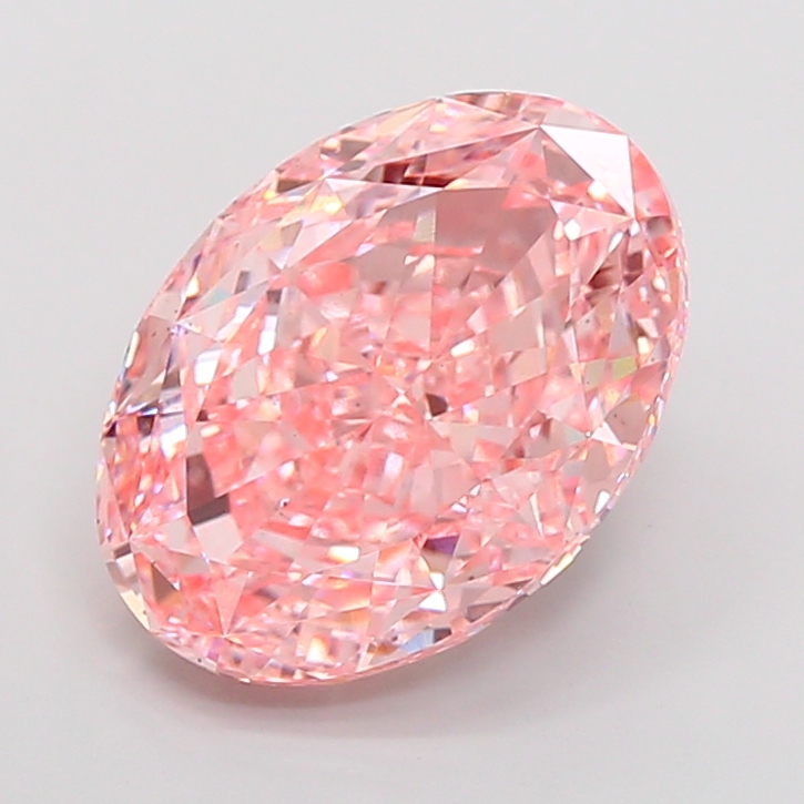 3.04 ct Oval Fancy Light Pink Lab-Grown Diamond