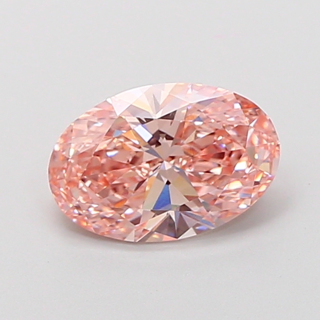 0.21 ct Oval Fancy Vivid Pink Lab-Grown Diamond