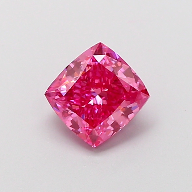 1.36 ct Cushion Fancy Vivid Pink Lab-Grown Diamond