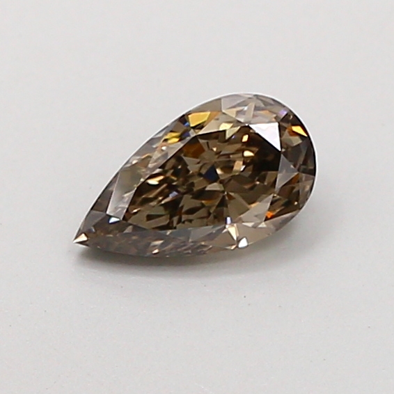 0.61 ct Pear Fancy Vivid Black Lab-Grown Diamond