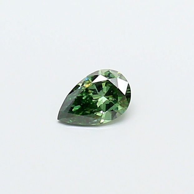 0.17 ct Pear Fancy Vivid Green Lab-Grown Diamond