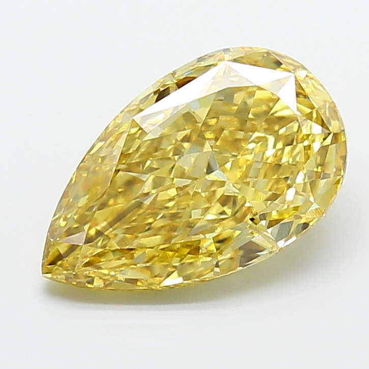 5.01 ct Pear Fancy Intense Yellow Lab-Grown Diamond