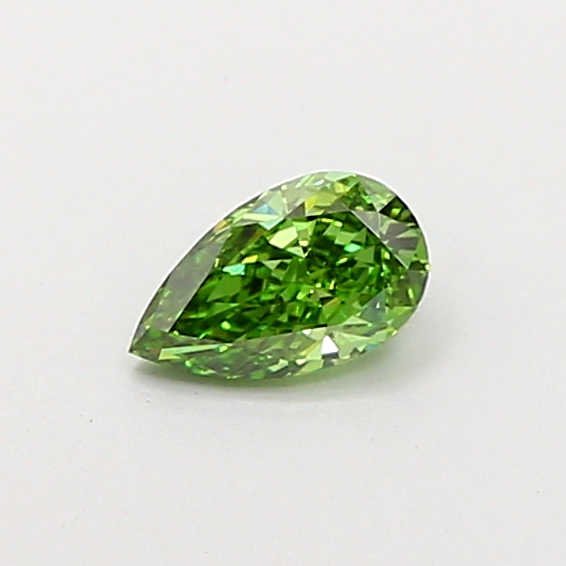 0.42 ct Pear Fancy Vivid Green Lab-Grown Diamond