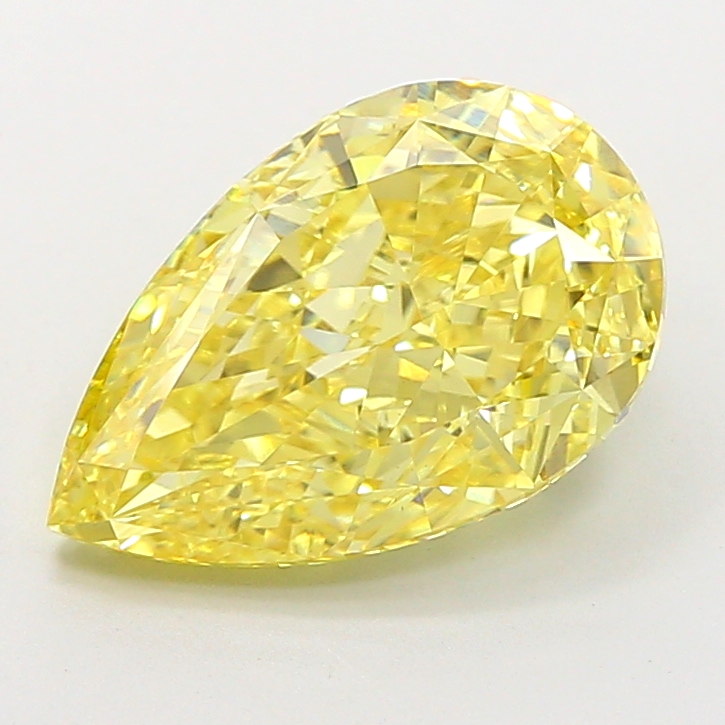4.52 ct Pear Fancy Intense Yellow Lab-Grown Diamond