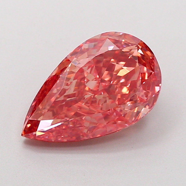 0.24 ct Pear Fancy Vivid Pink Lab-Grown Diamond