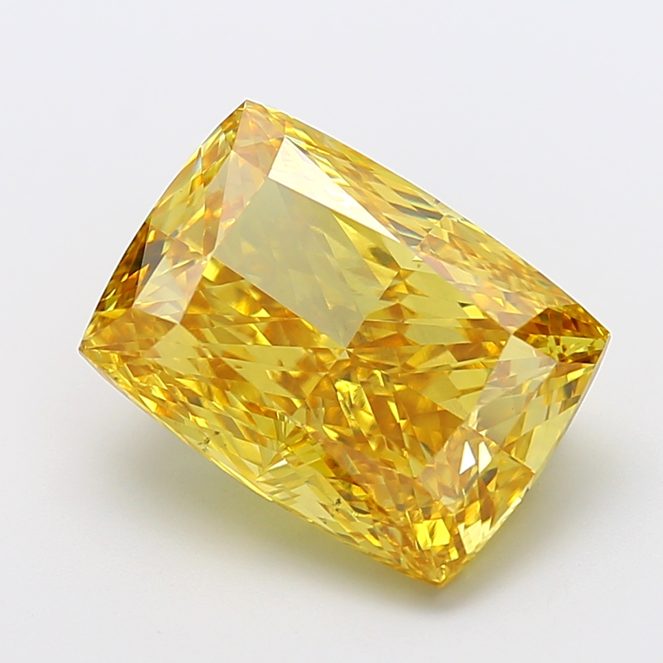 10.03 ct Cushion Fancy Vivid Yellow Lab-Grown Diamond