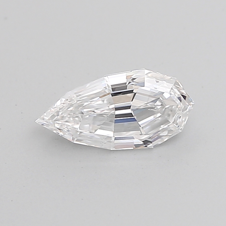 1.04 carat Pear Step Cut lab grown diamond, D VS1, IGI certified