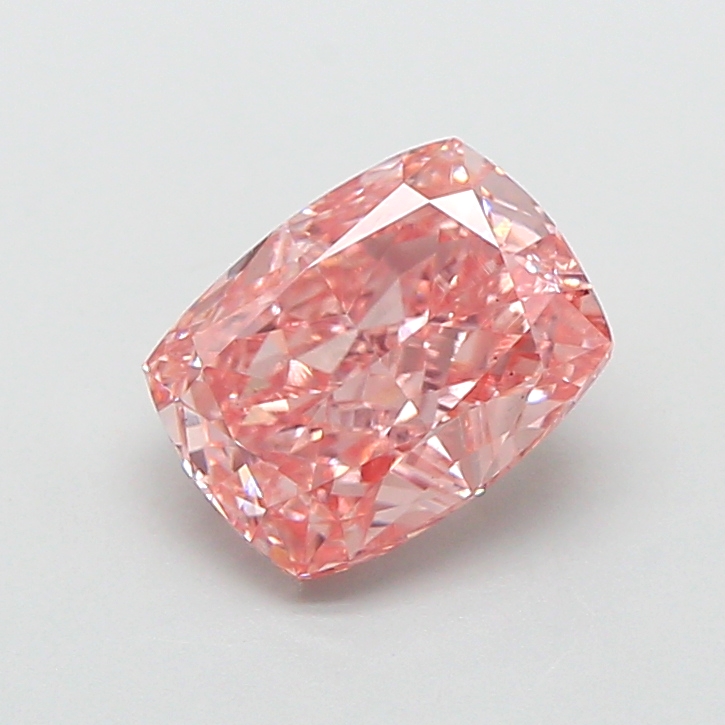 1.50 ct Pink (Vivid) VS1 Cushion lab-grown diamond