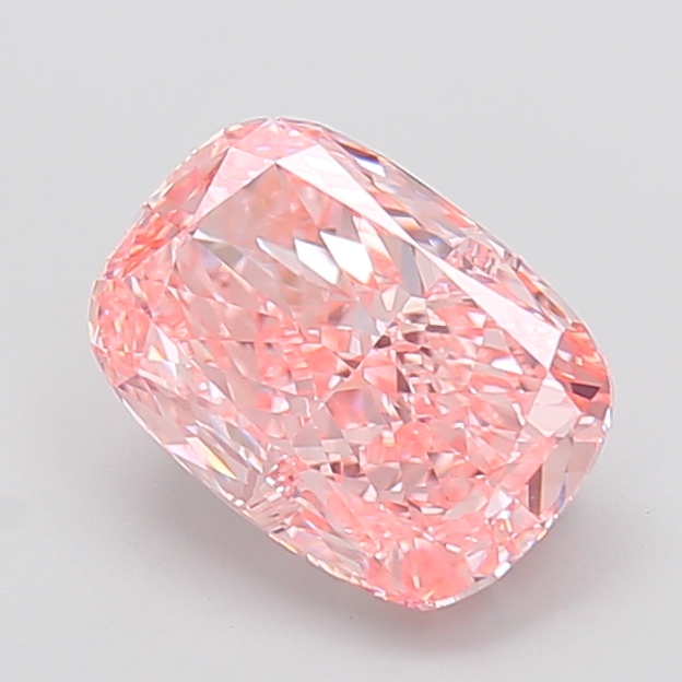 3.08 ct Pink (Vivid) VVS2 Cushion lab-grown diamond