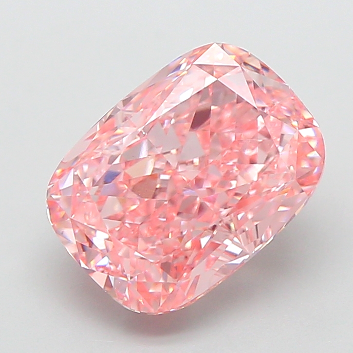3.09 ct Pink (Vivid) VS1 Cushion lab-grown diamond