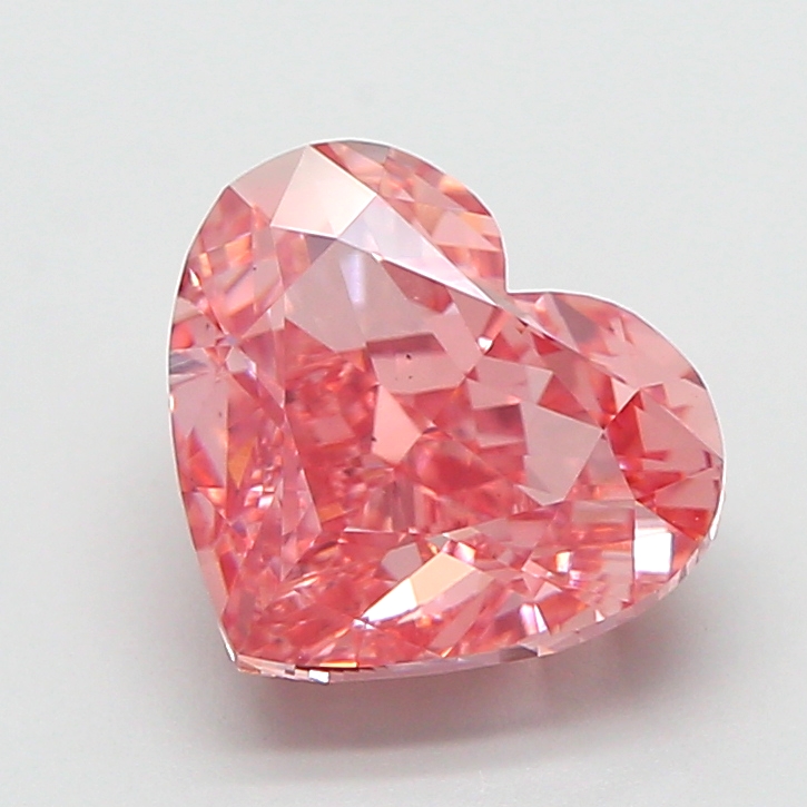 3.06 ct Pink (Vivid) VS1 Heart Modified lab-grown diamond
