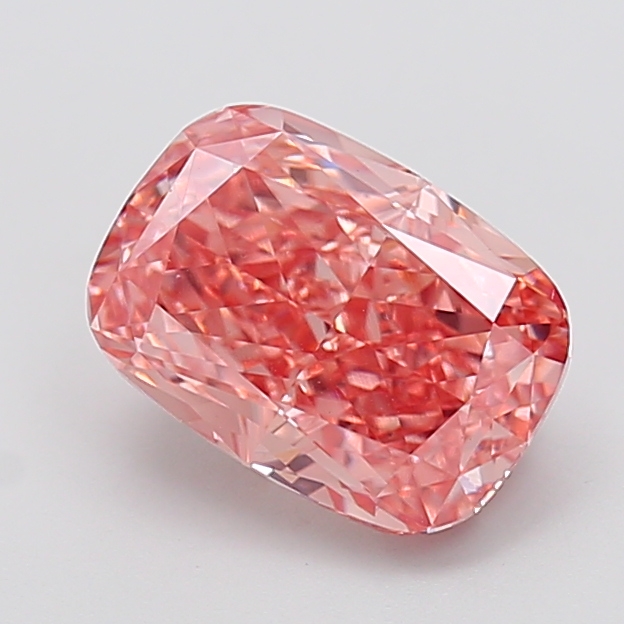 3.07 ct Pink (Vivid) VS1 Cushion lab-grown diamond