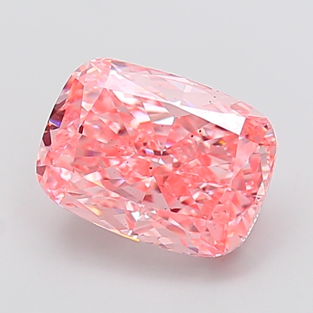 3.01 ct Pink (Vivid) VS2 Cushion lab-grown diamond