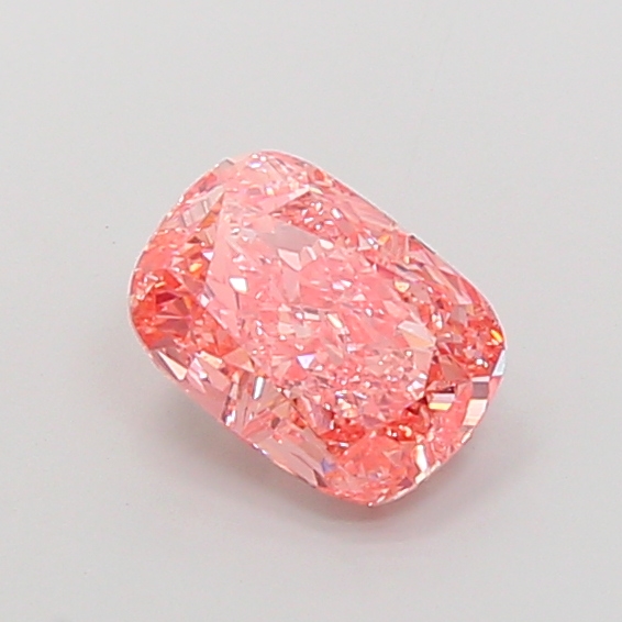 3.01 ct Pink (Vivid) VS1 Cushion lab-grown diamond