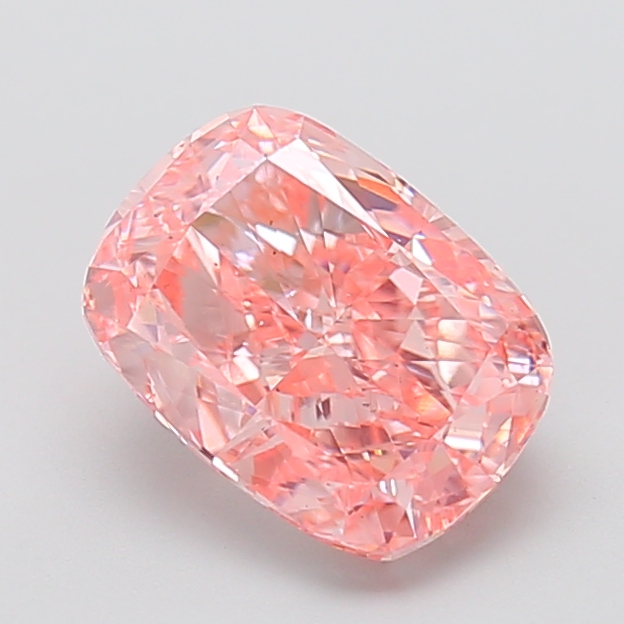 3.04 ct Pink (Vivid) VS2 Cushion lab-grown diamond