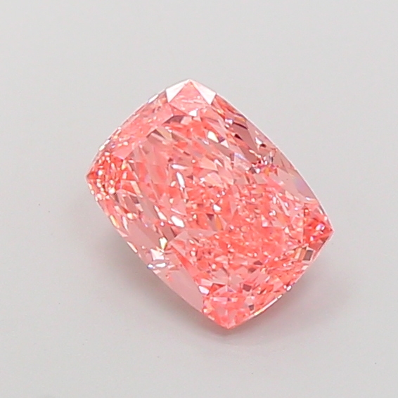 3.00 ct Pink (Vivid) VS1 Cushion lab-grown diamond