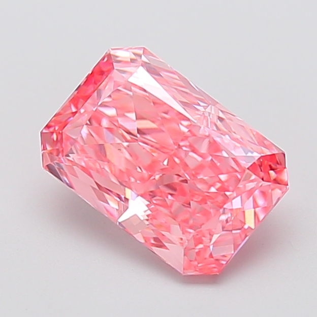 2.59 ct Pink (Vivid) VS1 Radiant lab-grown diamond