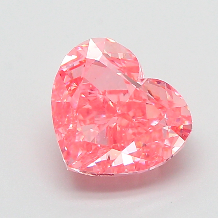 2.51 ct Pink (Vivid) VS1 Heart Modified lab-grown diamond
