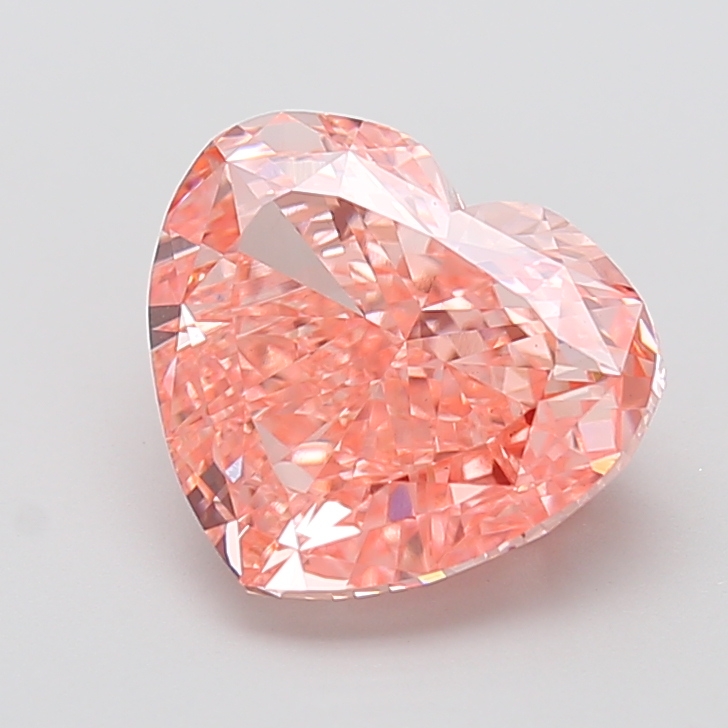 5.02 ct Heart Fancy Vivid Pink Lab-Grown Diamond