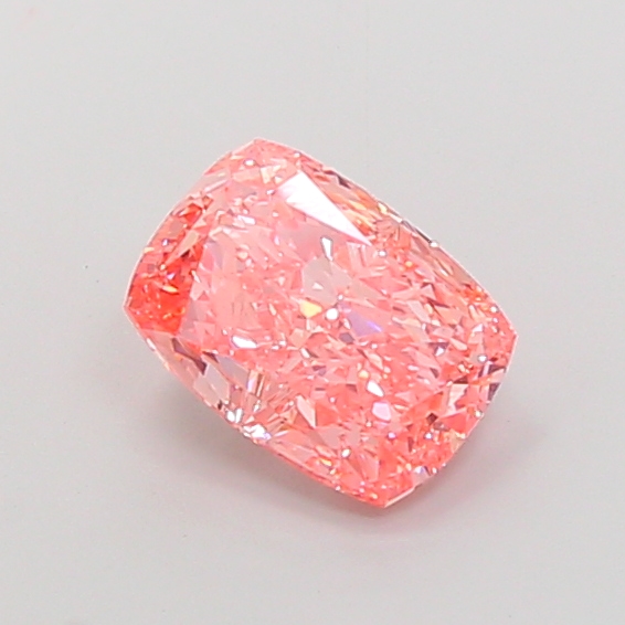 3.01 ct Pink (Vivid) VS2 Cushion lab-grown diamond