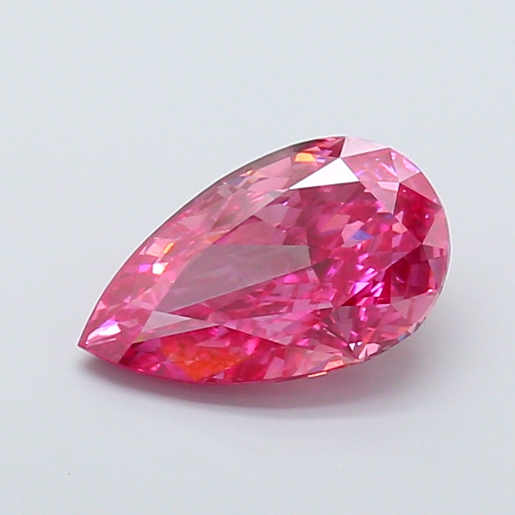 5.00 ct Pear Fancy Vivid Pink Lab-Grown Diamond
