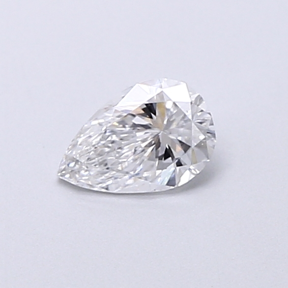 Actual 0.29 carat D Pear lab-grown diamond