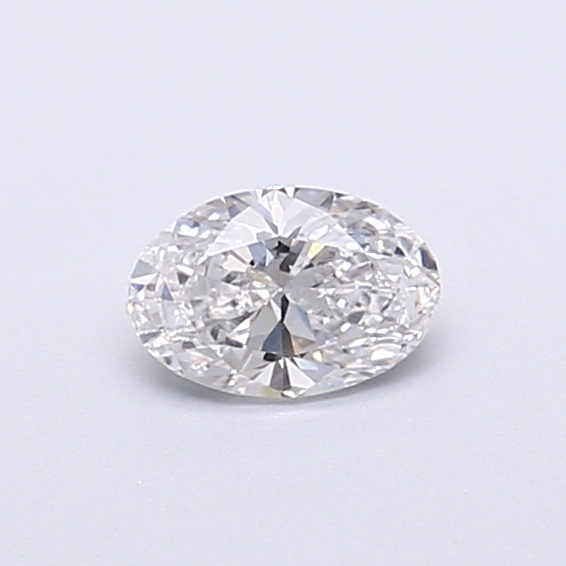 Actual 0.36 carat E Oval lab-grown diamond