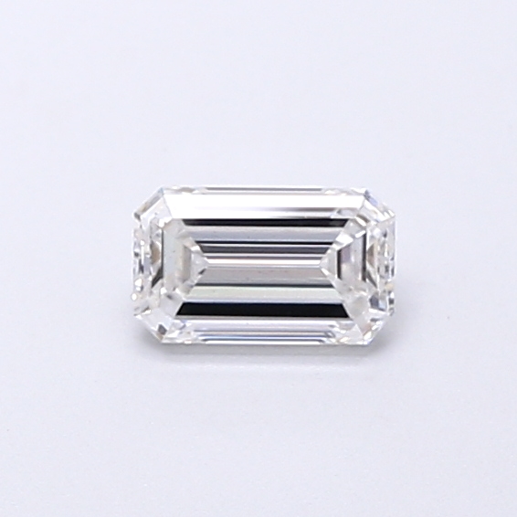 Actual 0.4 carat E Emerald lab-grown diamond