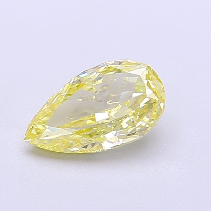 1.03 ct Pear Fancy Intense Yellow Lab-Grown Diamond