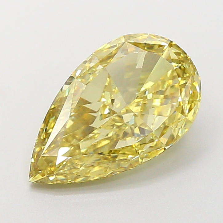 5.04 ct Pear Fancy Intense Yellow Lab-Grown Diamond