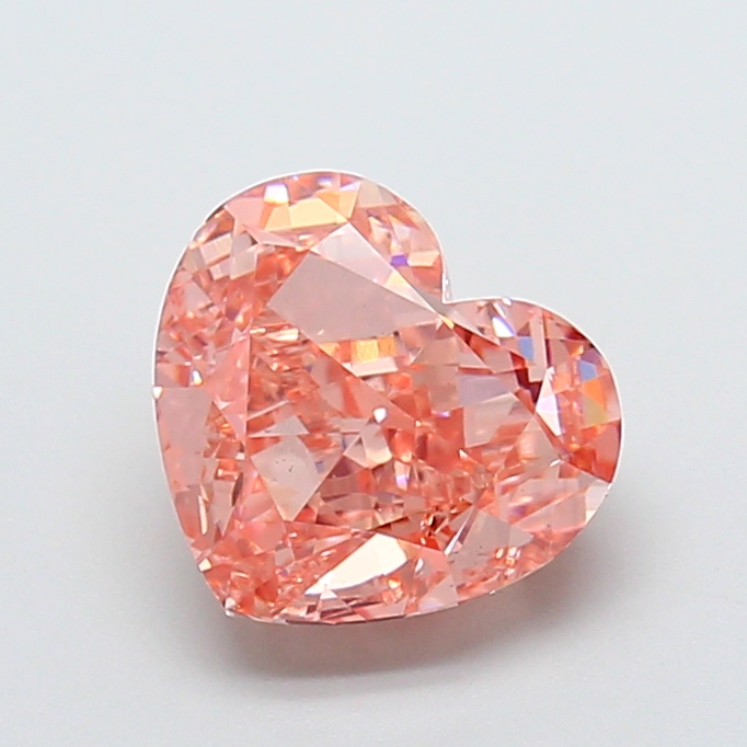 3.20 ct Pink (Vivid) VS1 Heart Modified lab-grown diamond