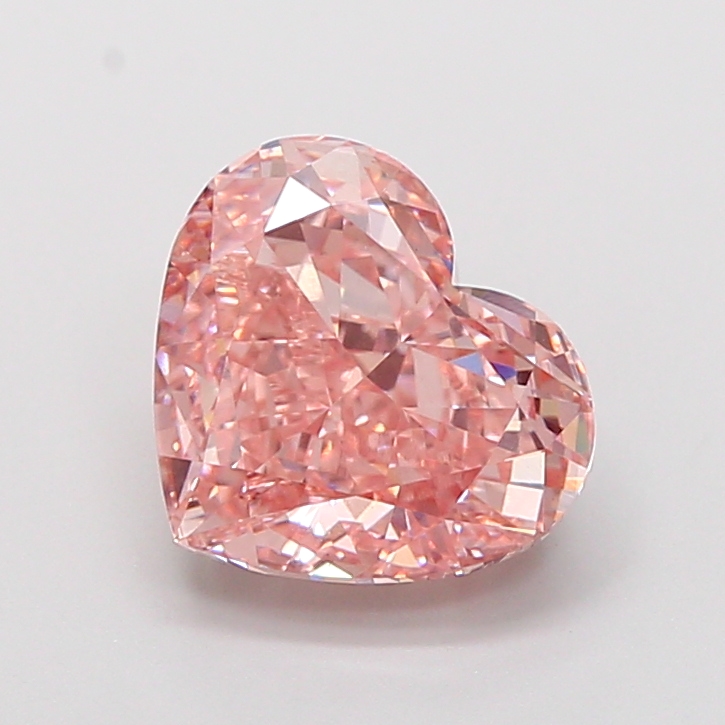 4.01 ct Heart, Fancy Vivid Pink Pink VS1 IGI CVD