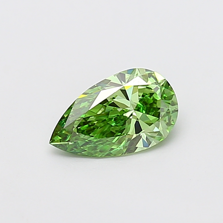 0.24 ct Pear Fancy Vivid Green Lab-Grown Diamond
