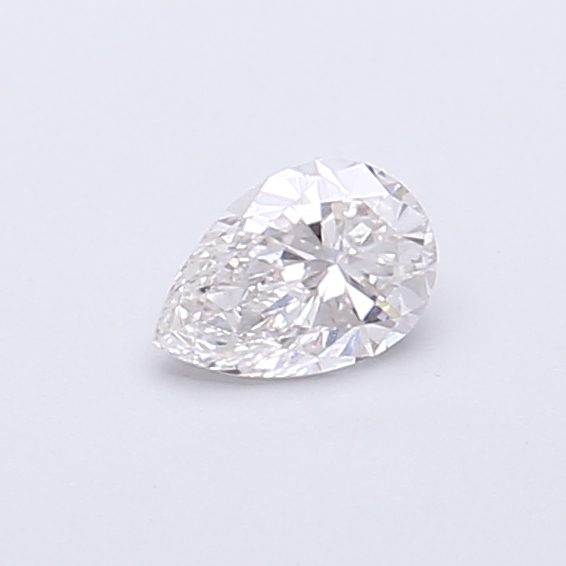 Actual 0.28 carat E Pear lab-grown diamond