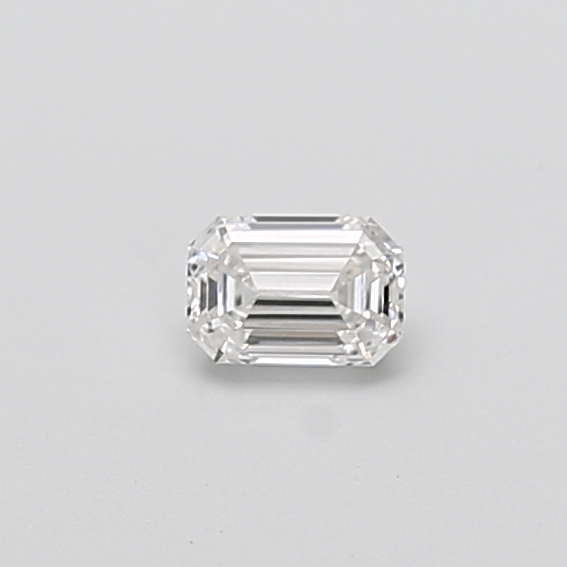 Actual 0.3 carat F Emerald lab-grown diamond