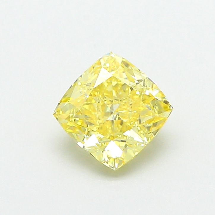 1.05 ct Yellow (Intense) VS1 Square Cushion lab-grown diamond
