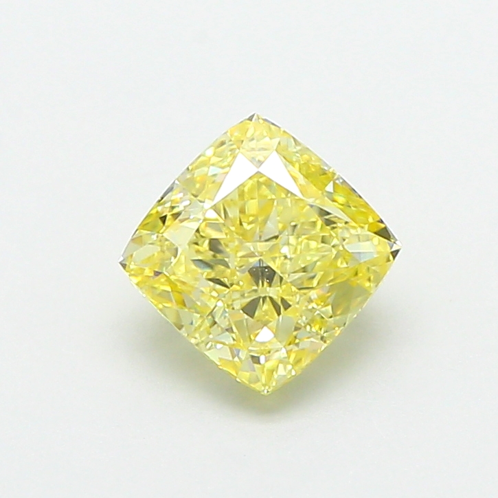 1.09 ct Yellow (Intense) VVS2 Square Cushion lab-grown diamond