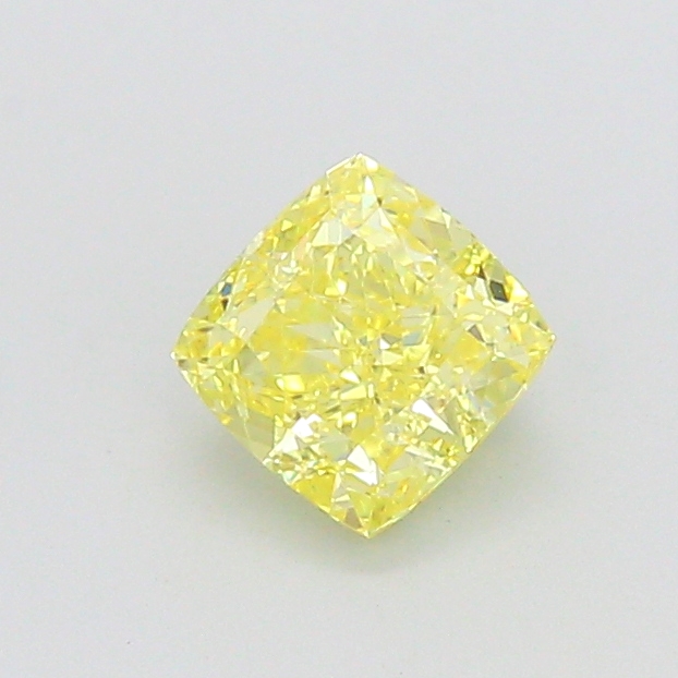 1.08 ct Yellow (Intense) VVS2 Square Cushion lab-grown diamond