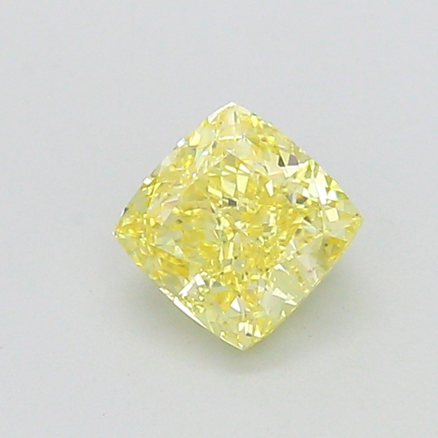 1.10 ct Yellow (Intense) VVS2 Square Cushion lab-grown diamond