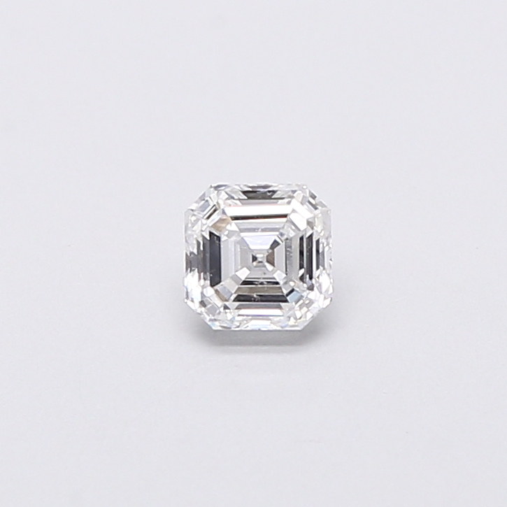 Actual 0.27 carat D Asscher lab-grown diamond