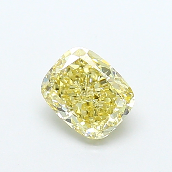 0.89 ct Cushion Fancy Vivid Yellow Lab-Grown Diamond
