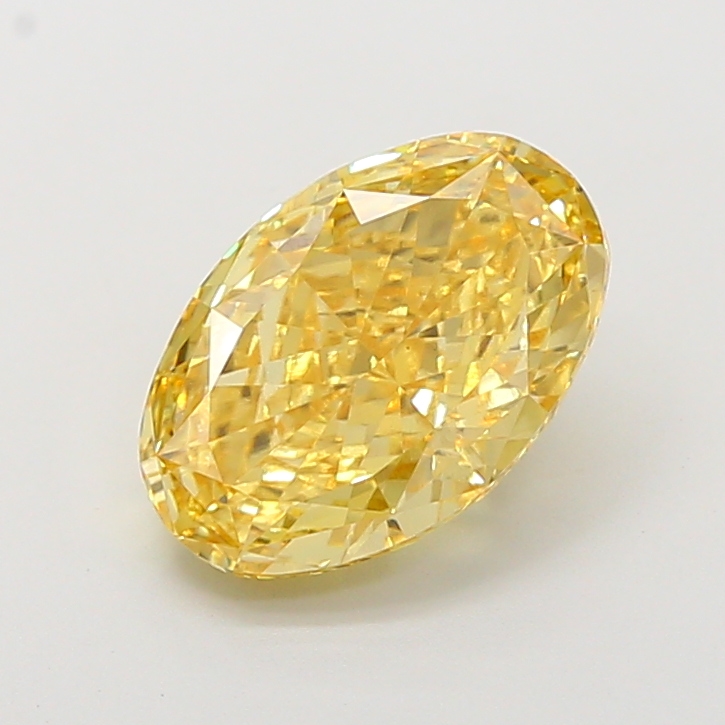 3.04 ct Oval Fancy Intense Yellow Lab-Grown Diamond