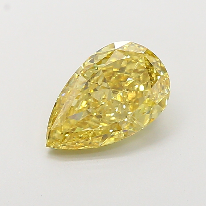 2.03 ct Pear Fancy Intense Yellow Lab-Grown Diamond
