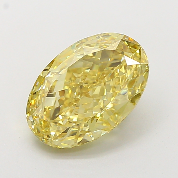 6.05 ct Oval Fancy Intense Yellow Lab-Grown Diamond
