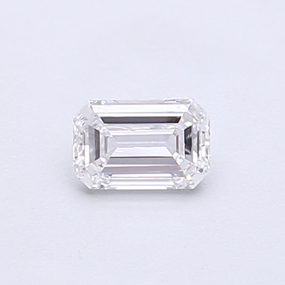 Actual 0.28 carat D VVS2 Emerald lab-grown diamond