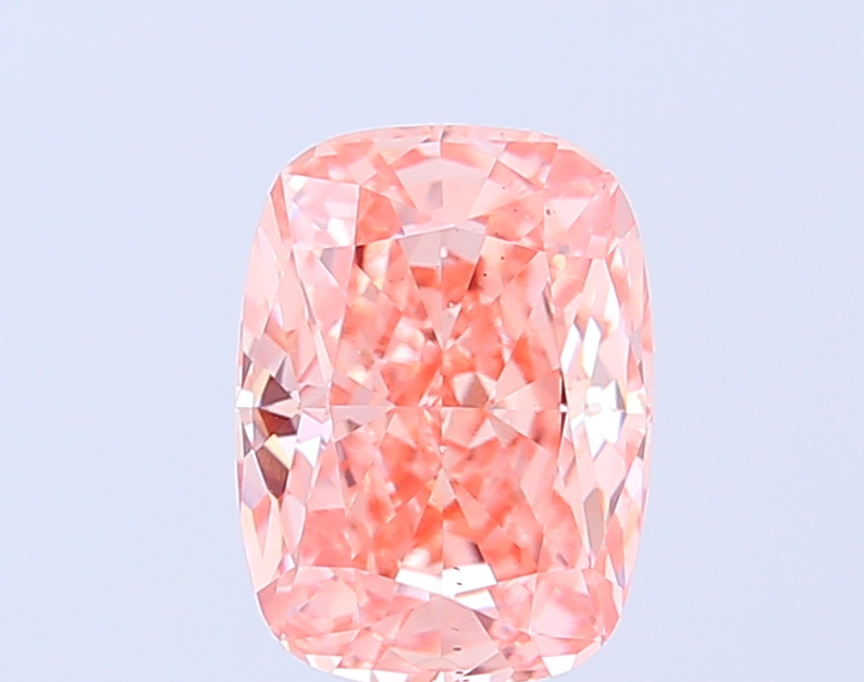 2.70 ct Pink (Vivid) VS2 Cushion lab-grown diamond